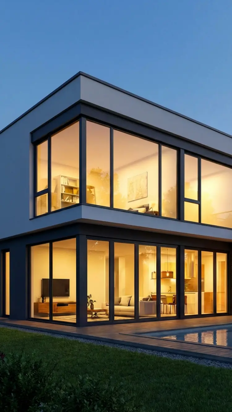 Модерна къща с PVC дограма